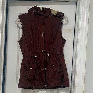 Women's Burgundy Vest
